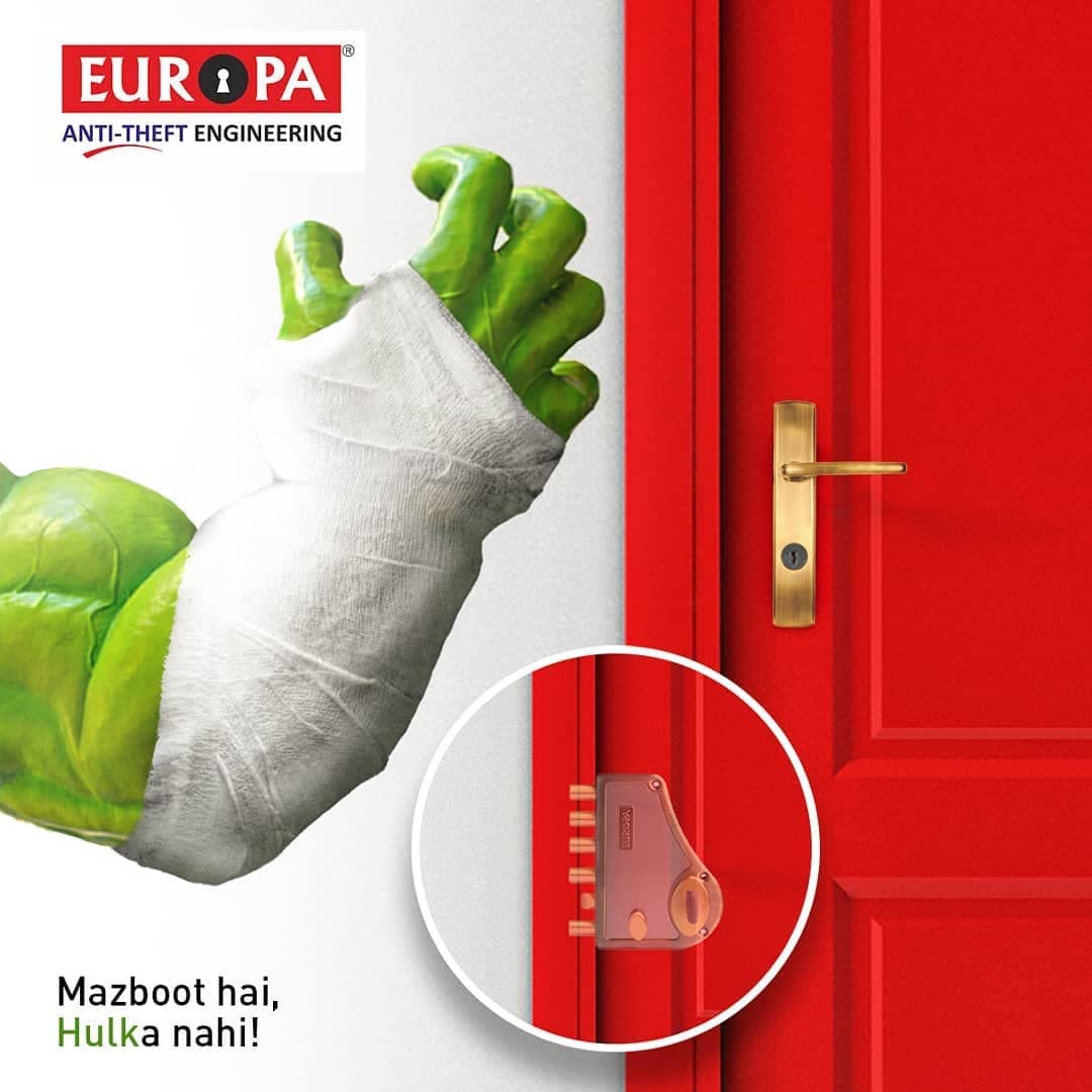 Europa H340AB Antique Pentabolt 2C with Latch Rimlock - View 4