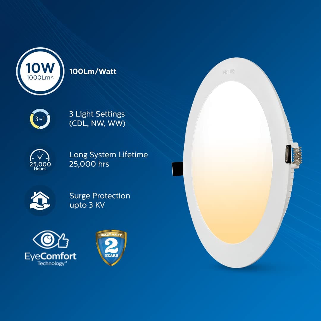 Philips Ultra Glow 3-in-1 LED Downlight - View 2