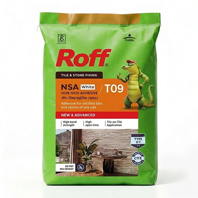 Roff T09 NSA Non-Skid Tile Tile Adhesive White 20 Kg