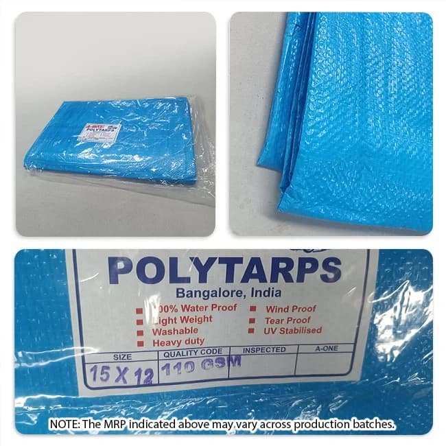 Generic Blue Tarpaulin (Tirpal) 24 x 18 Feet - View 2