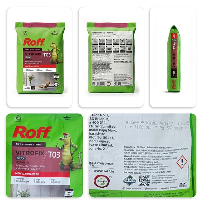 Roff T03 Vitrofix Tile Adhesive Grey 20 Kg - View 2
