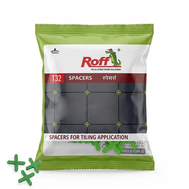 Roff T-Shaped Plastic Tile Spacers 100 Nos/Pack