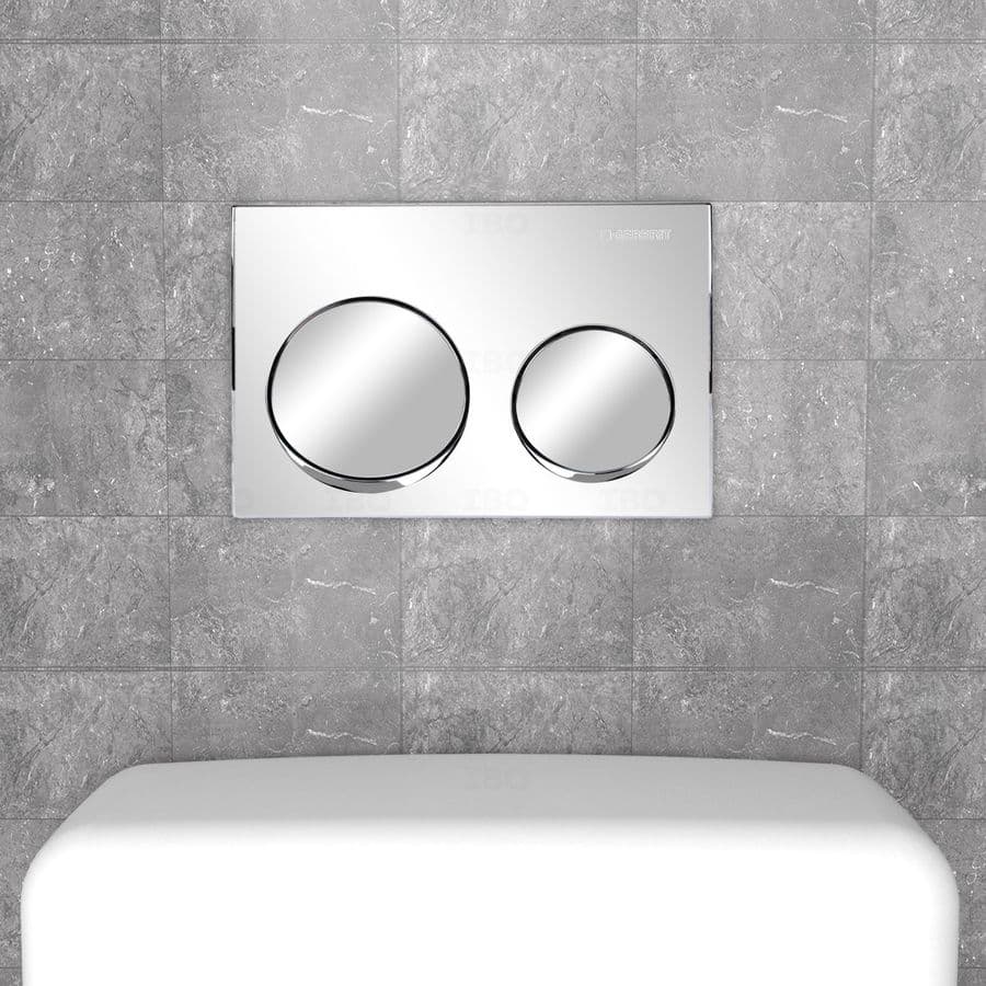 Geberit Alpha 25 Bright Chrome Round Dual Flush Actuator Plate, 115.040.21.5 - View 3