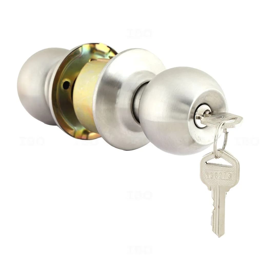 Godrej 5808 SS Matte Cylindrical Knob Lock With Key