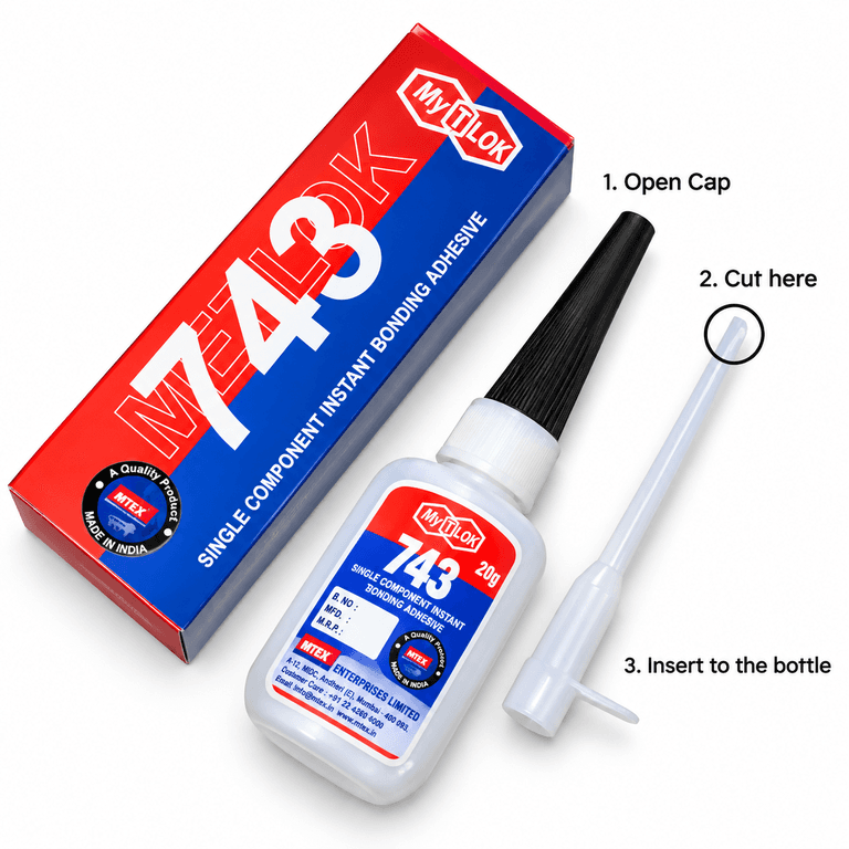 METLOK 743 Single Component Instant Bonding Adhesive 20g - View 3